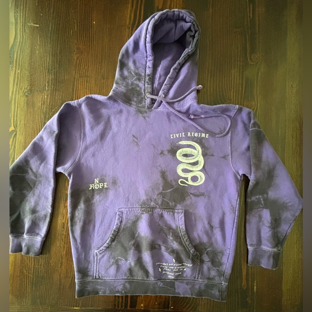 Civil Regime‎ | No Hope | Purple Tie-Dye Hoodie | Size Small